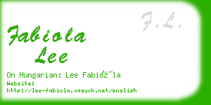 fabiola lee business card